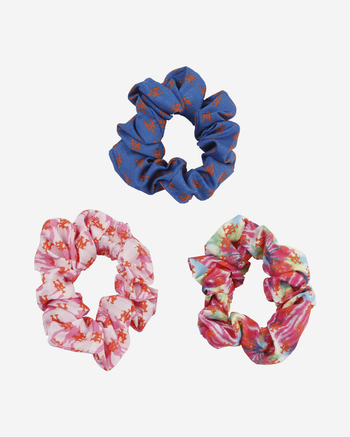 New York Mets Mini Print 3 Pack Scrunchies FOCO - FOCO.com