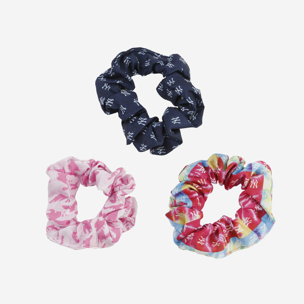 New York Yankees Mini Print 3 Pack Scrunchies FOCO - FOCO.com