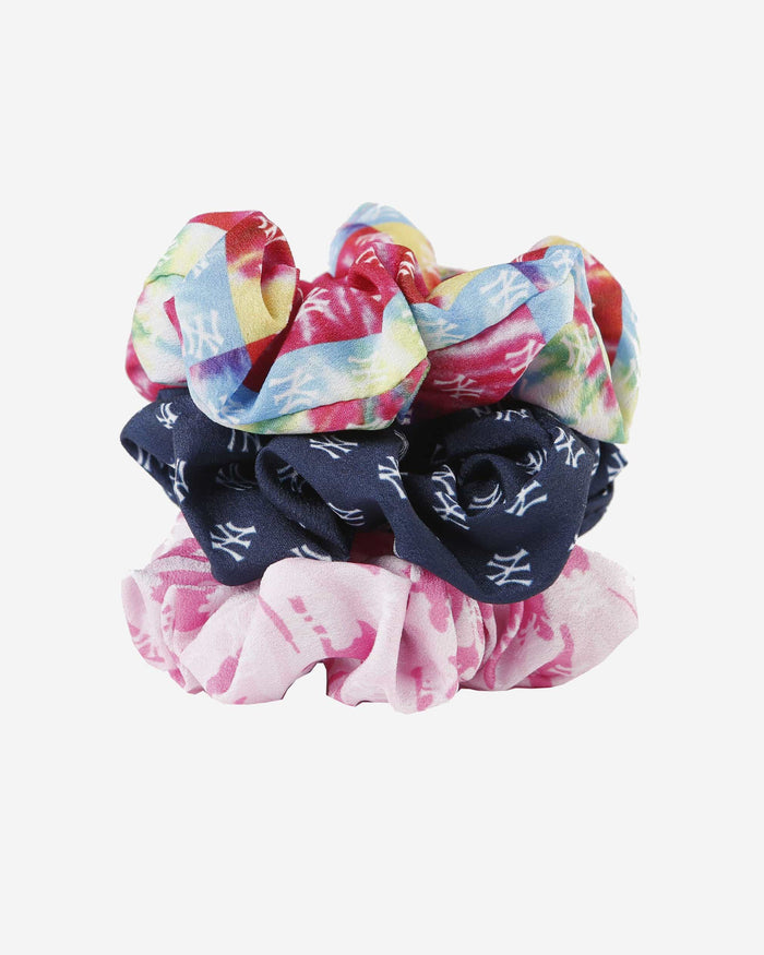 New York Yankees Mini Print 3 Pack Scrunchies FOCO - FOCO.com