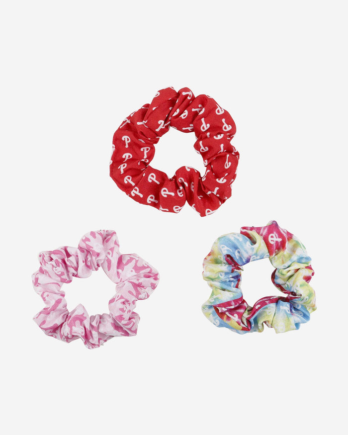 Philadelphia Phillies Mini Print 3 Pack Scrunchies FOCO - FOCO.com