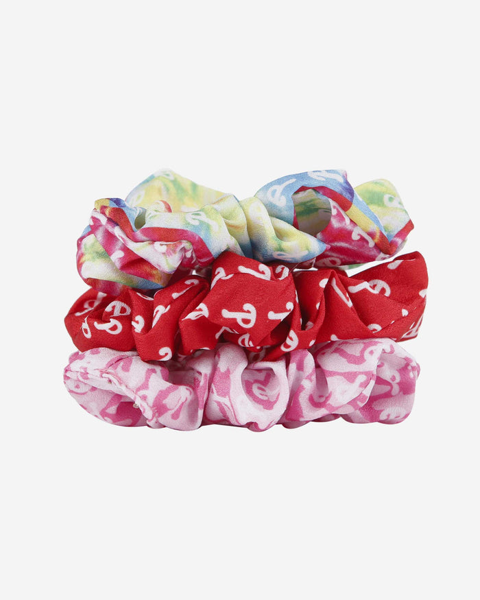 Philadelphia Phillies Mini Print 3 Pack Scrunchies FOCO - FOCO.com