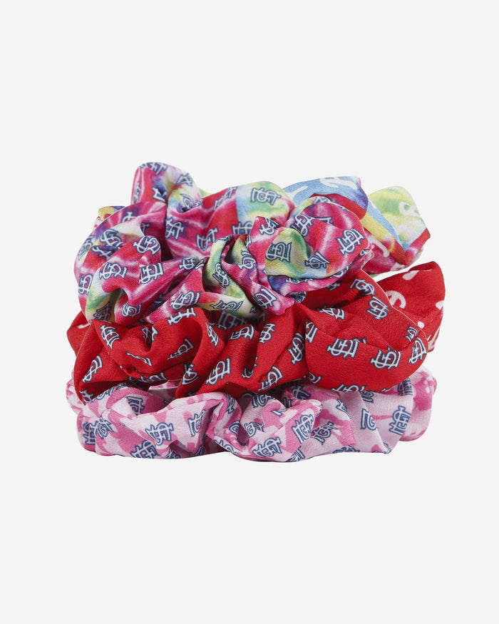 St Louis Cardinals Mini Print 3 Pack Scrunchies FOCO - FOCO.com