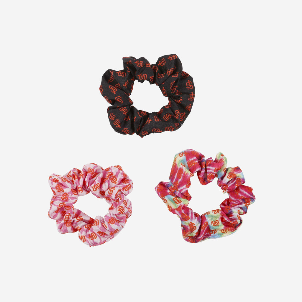 San Francisco Giants Mini Print 3 Pack Scrunchies FOCO - FOCO.com