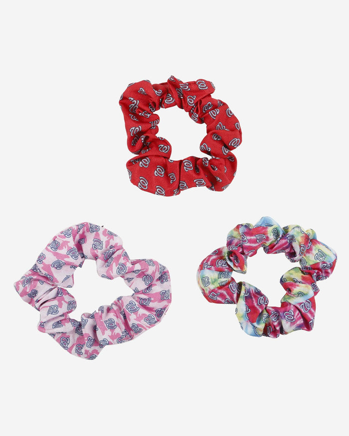 Washington Nationals Mini Print 3 Pack Scrunchies FOCO - FOCO.com