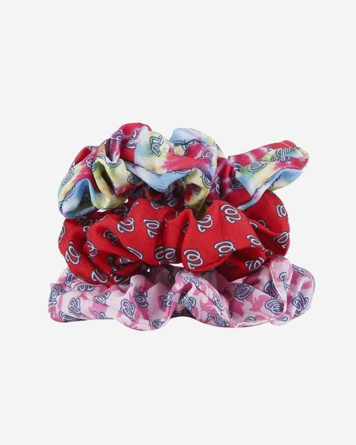 Washington Nationals Mini Print 3 Pack Scrunchies FOCO - FOCO.com