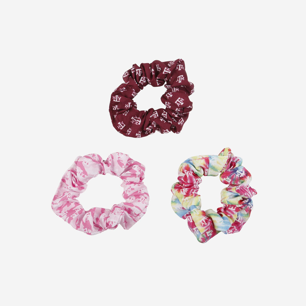 Texas A&M Aggies Mini Print 3 Pack Scrunchies FOCO - FOCO.com