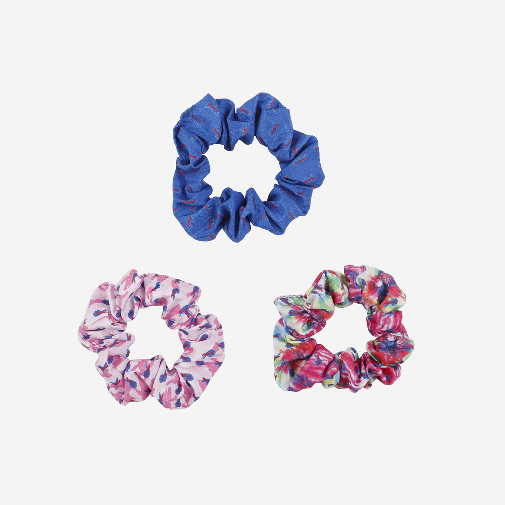 Buffalo Bills Mini Print 3 Pack Scrunchies FOCO - FOCO.com