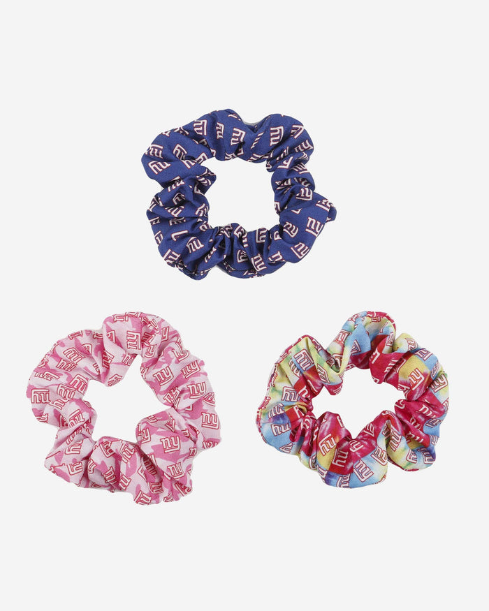 New York Giants Mini Print 3 Pack Scrunchies FOCO - FOCO.com