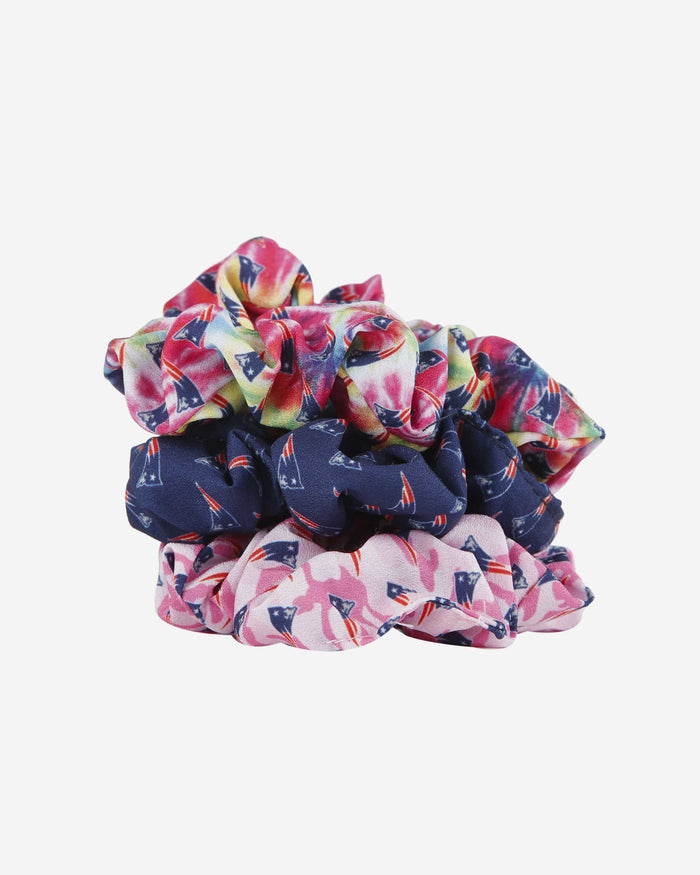 New England Patriots Mini Print 3 Pack Scrunchies FOCO - FOCO.com