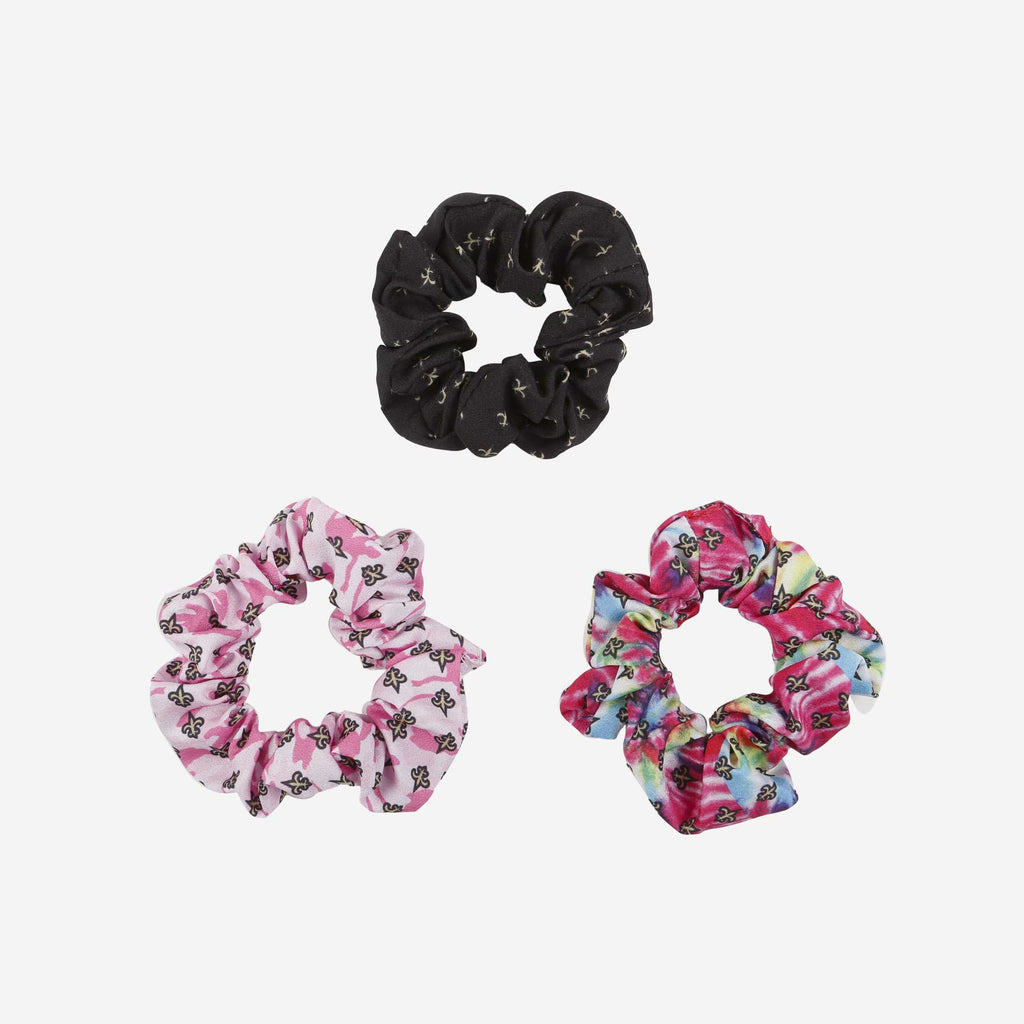 New Orleans Saints Mini Print 3 Pack Scrunchies FOCO - FOCO.com