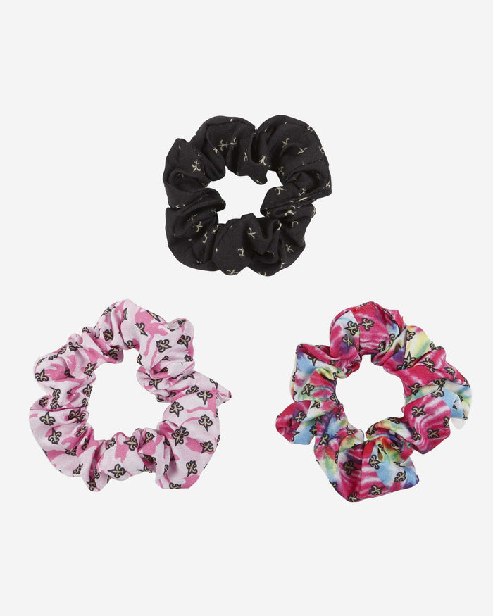 New Orleans Saints Mini Print 3 Pack Scrunchies FOCO - FOCO.com