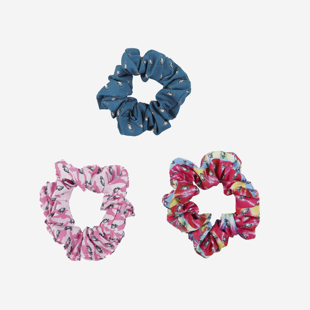 Philadelphia Eagles Mini Print 3 Pack Scrunchies FOCO - FOCO.com