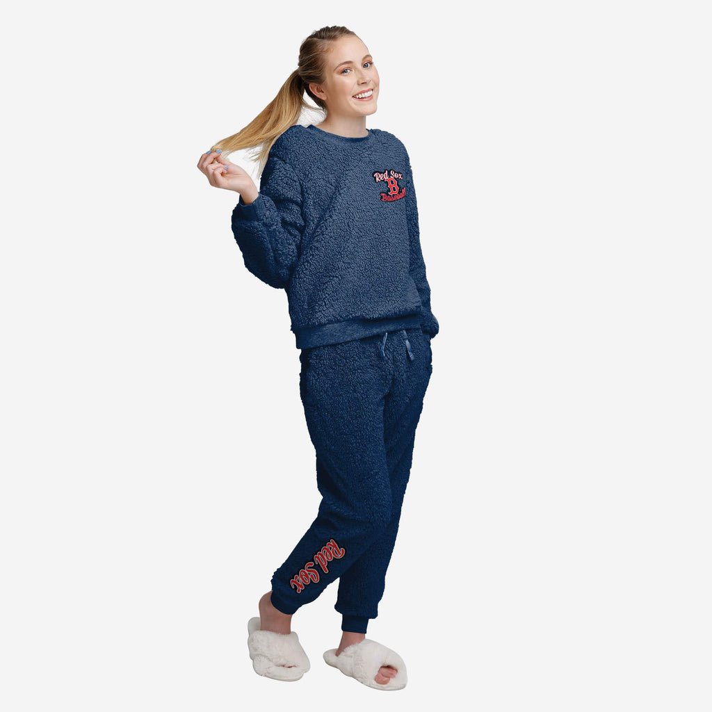 Boston Red Sox Womens Sherpa Lounge Set FOCO S - FOCO.com