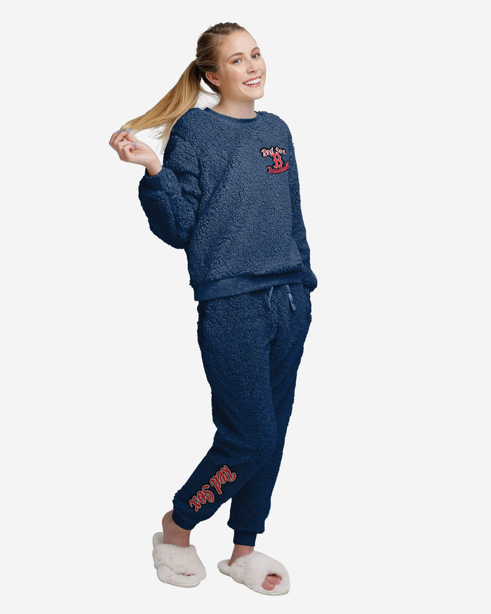 Boston Red Sox Womens Sherpa Lounge Set FOCO S - FOCO.com