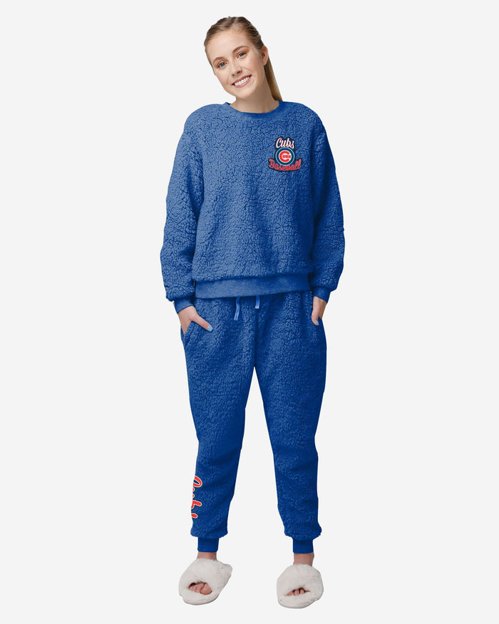 Chicago Cubs Womens Sherpa Lounge Set FOCO S - FOCO.com