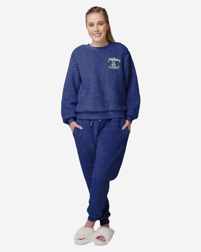 Los Angeles Dodgers Womens Sherpa Lounge Set FOCO S - FOCO.com