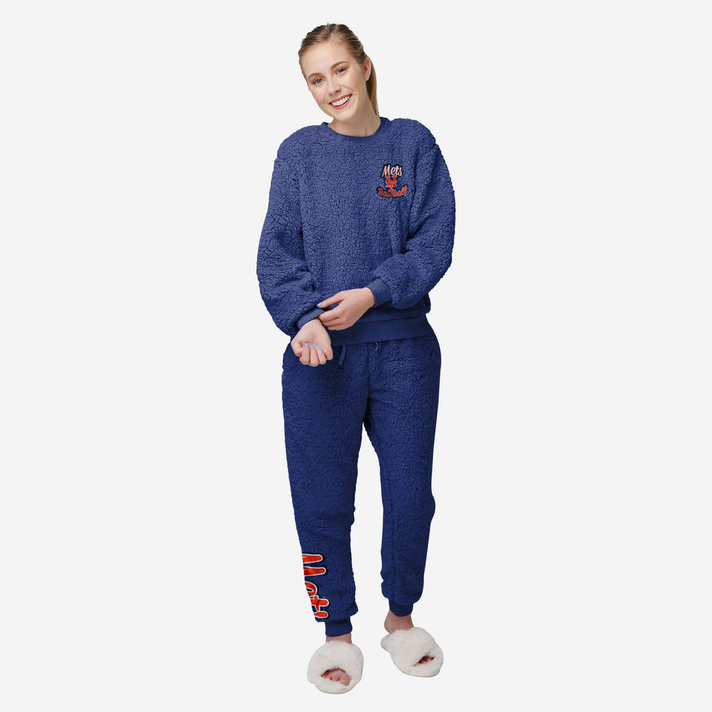 New York Mets Womens Sherpa Lounge Set FOCO S - FOCO.com