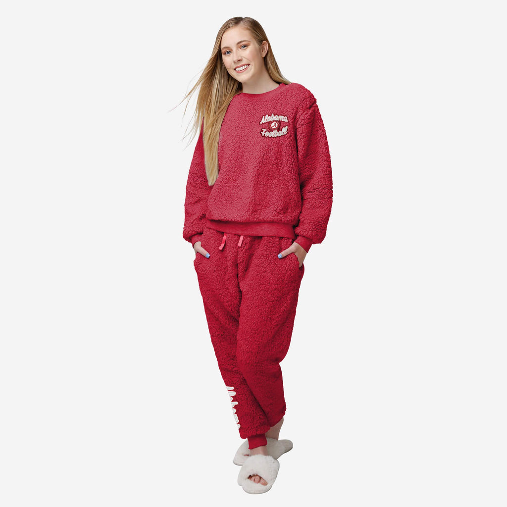 Alabama Crimson Tide Womens Sherpa Lounge Set FOCO S - FOCO.com