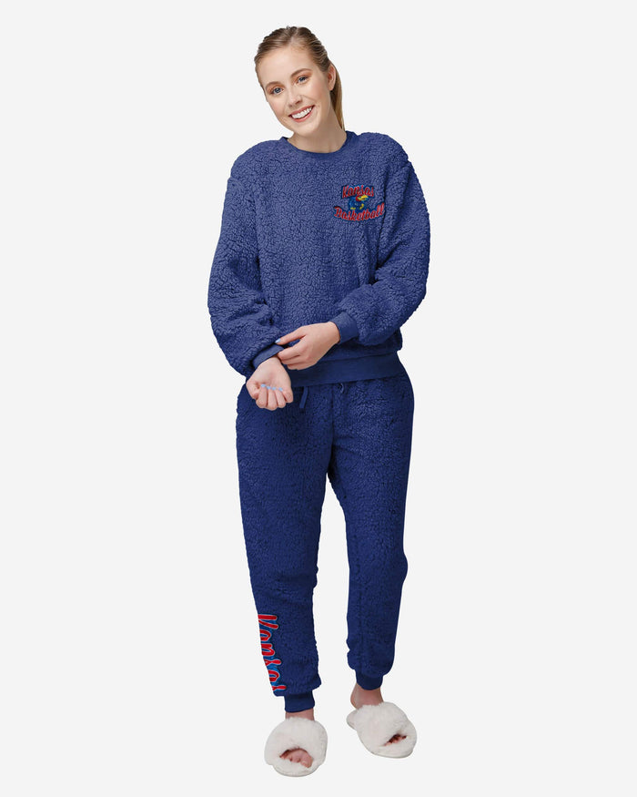 Kansas Jayhawks Womens Sherpa Lounge Set FOCO S - FOCO.com