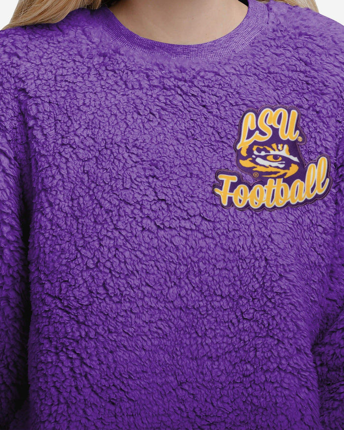 LSU Tigers Womens Sherpa Lounge Set FOCO - FOCO.com