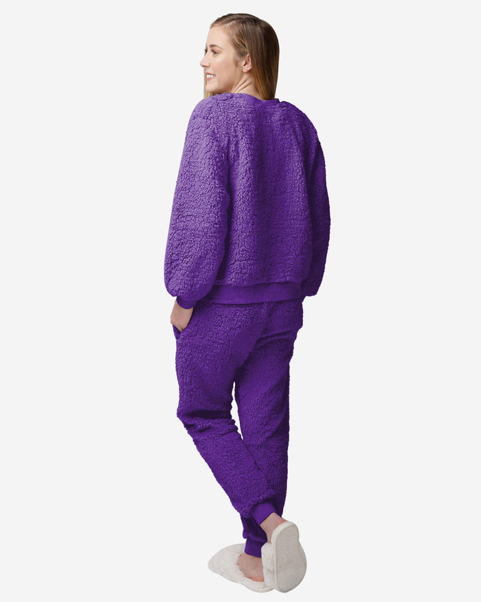 LSU Tigers Womens Sherpa Lounge Set FOCO - FOCO.com