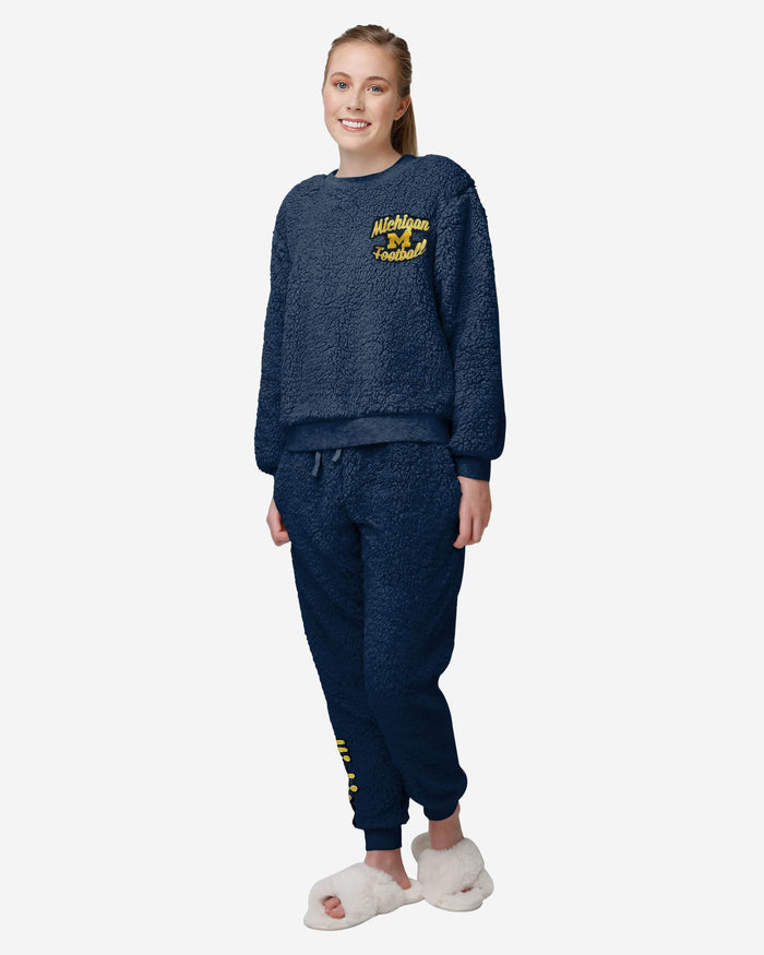 Michigan Wolverines Womens Sherpa Lounge Set FOCO S - FOCO.com