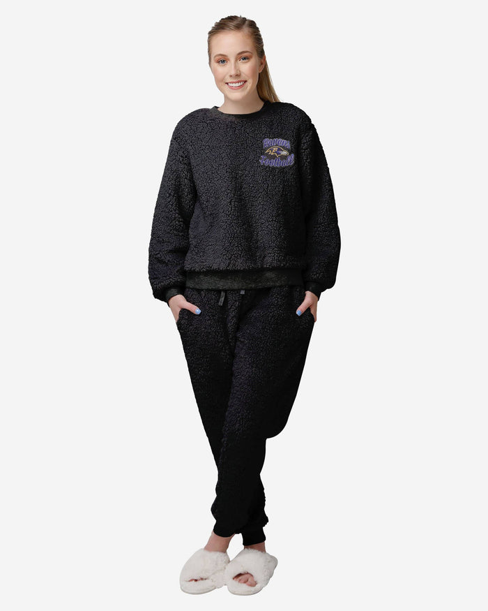 Baltimore Ravens Womens Sherpa Lounge Set FOCO S - FOCO.com