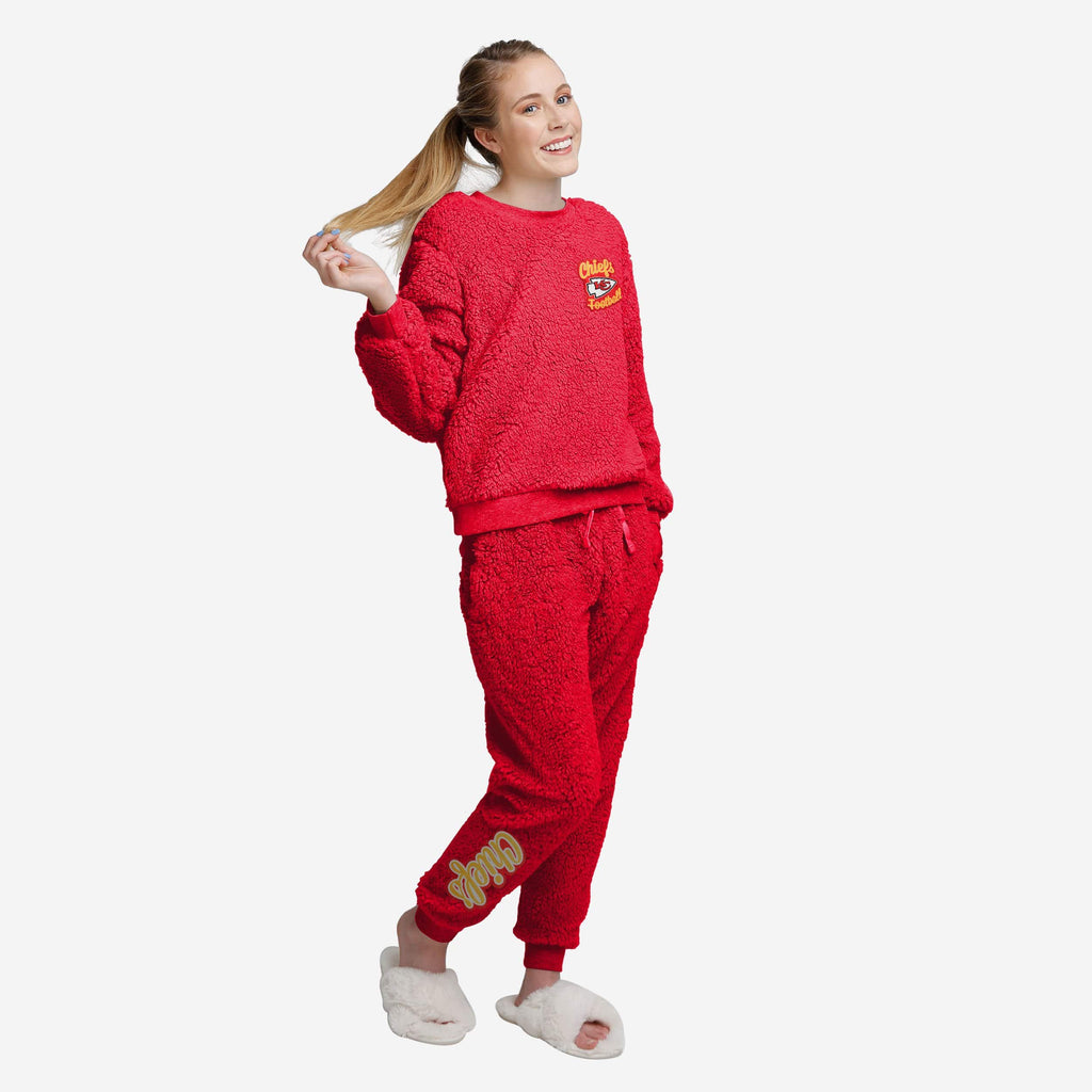 Kansas City Chiefs Womens Sherpa Lounge Set FOCO S - FOCO.com