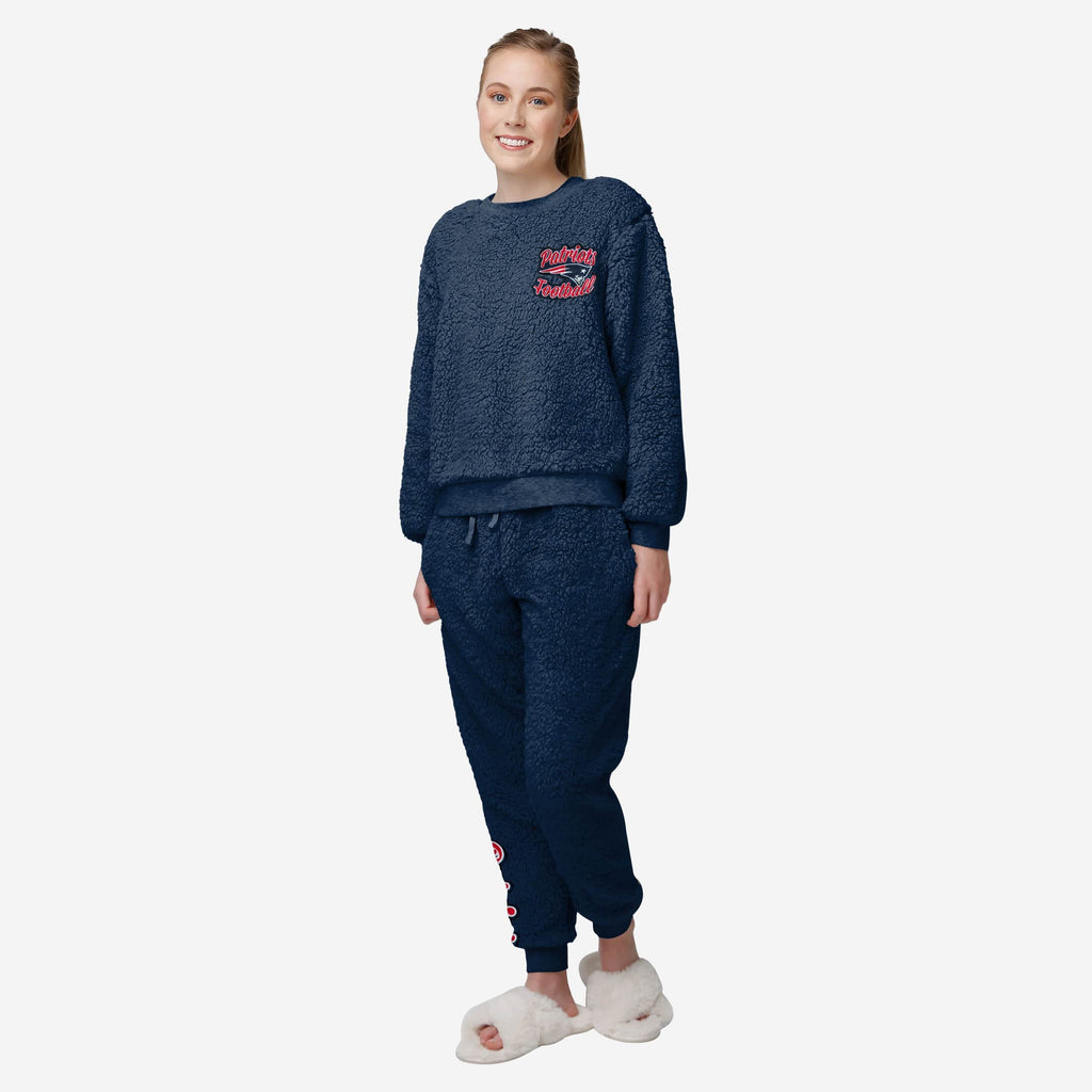 New England Patriots Womens Sherpa Lounge Set FOCO S - FOCO.com