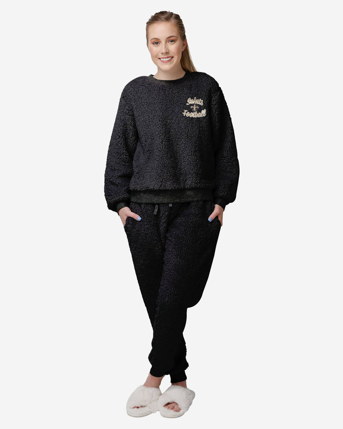 New Orleans Saints Womens Sherpa Lounge Set FOCO S - FOCO.com