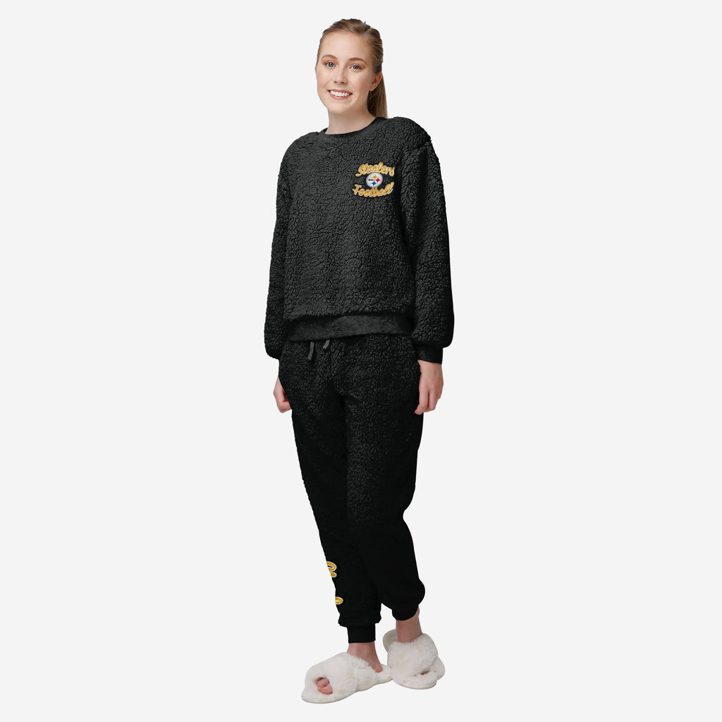 Pittsburgh Steelers Womens Sherpa Lounge Set FOCO S - FOCO.com