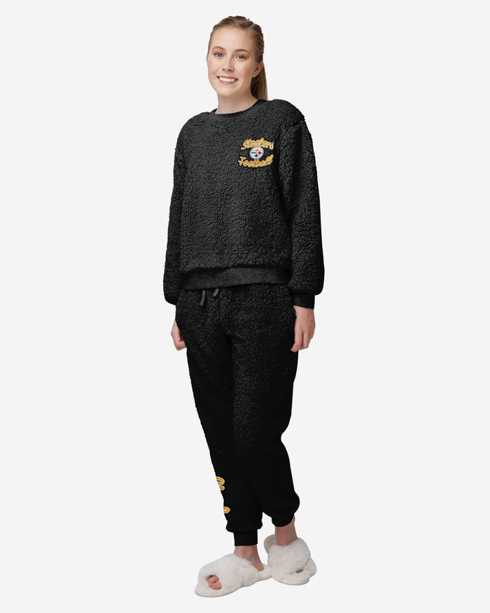 Pittsburgh Steelers Womens Sherpa Lounge Set FOCO S - FOCO.com