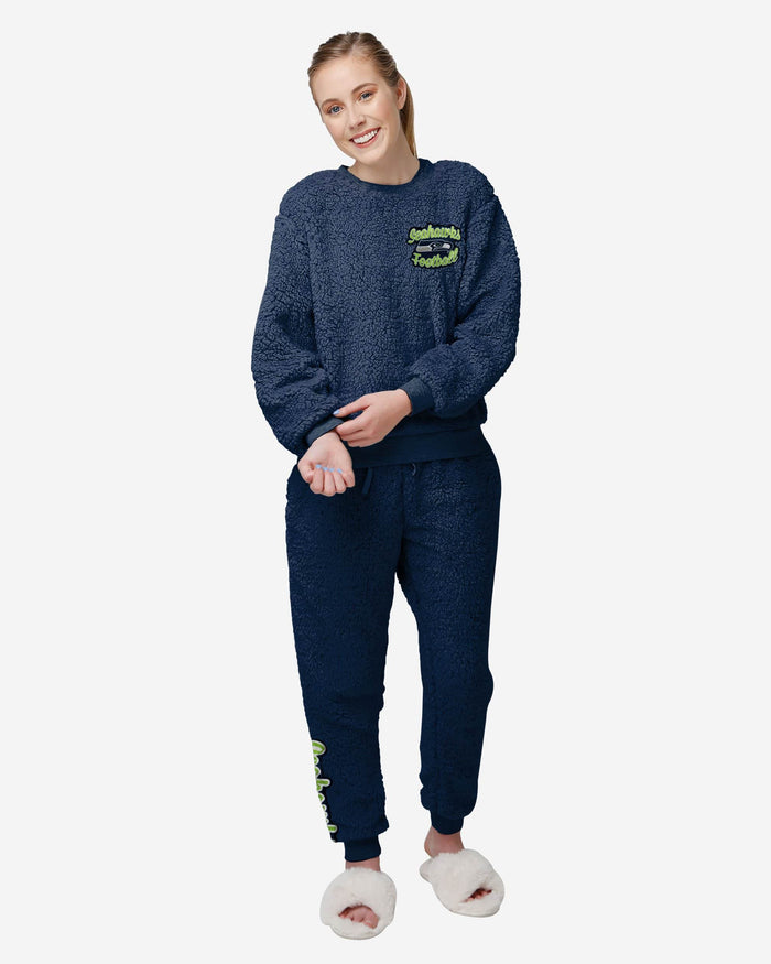 Seattle Seahawks Womens Sherpa Lounge Set FOCO S - FOCO.com