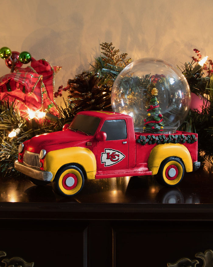 Kansas City Chiefs Pickup Truck Snow Globe FOCO - FOCO.com