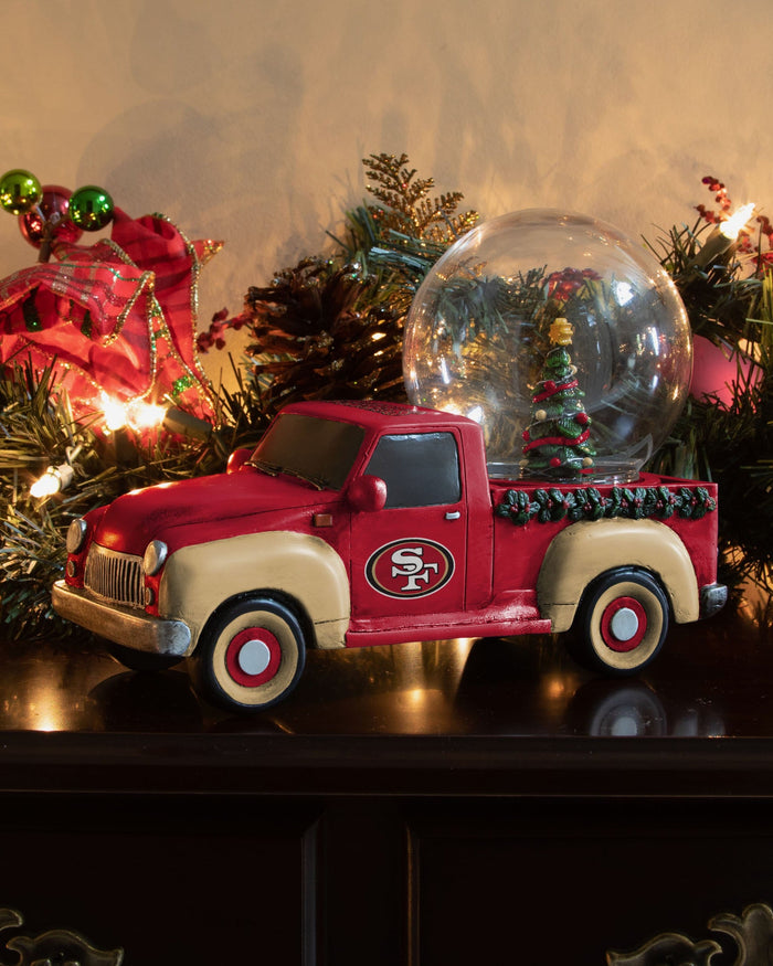 San Francisco 49ers Pickup Truck Snow Globe FOCO - FOCO.com