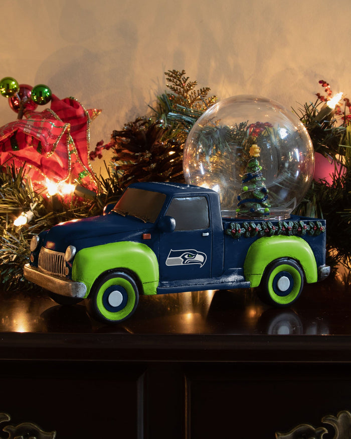 Seattle Seahawks Pickup Truck Snow Globe FOCO - FOCO.com