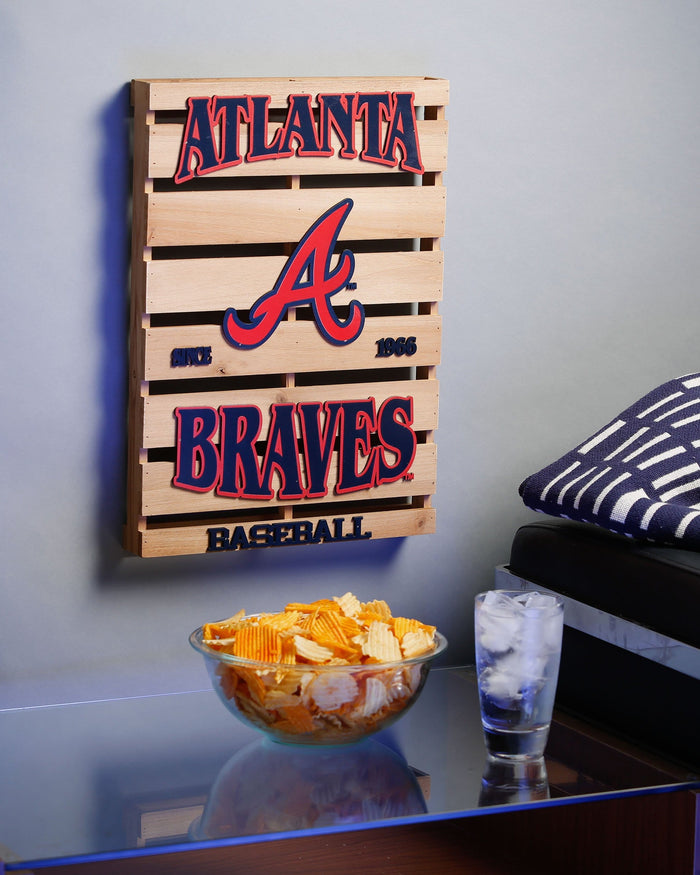 Atlanta Braves Wood Pallet Sign FOCO - FOCO.com