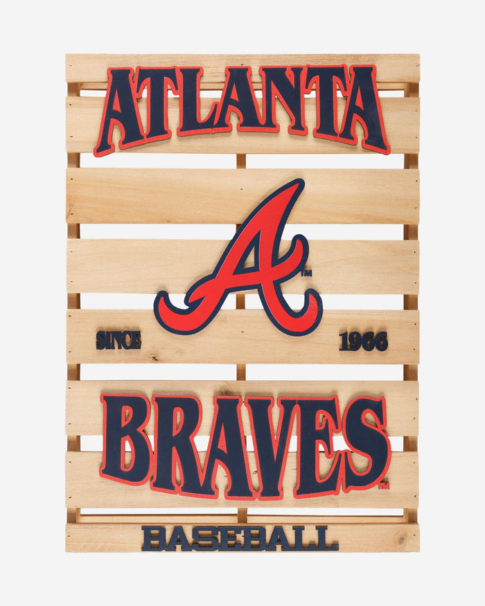 Atlanta Braves Wood Pallet Sign FOCO - FOCO.com