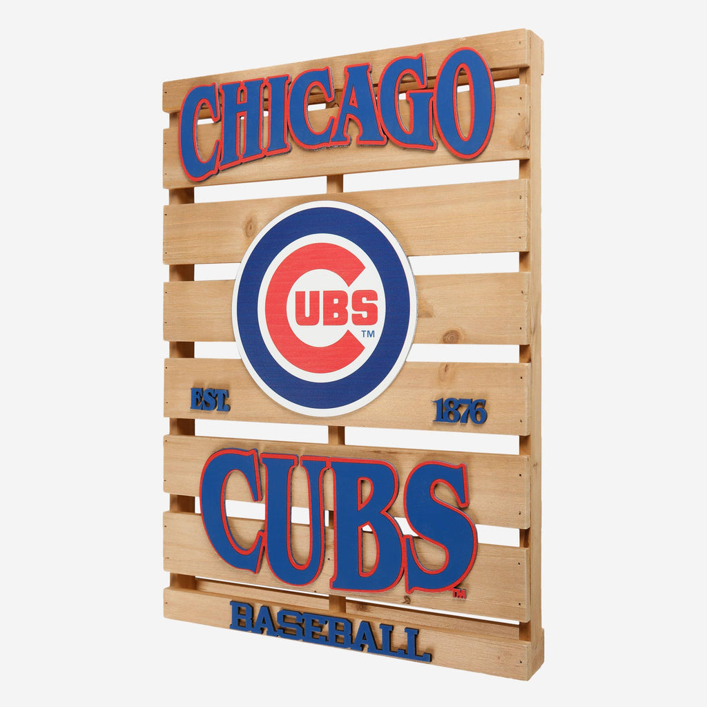 Chicago Cubs Wood Pallet Sign FOCO - FOCO.com