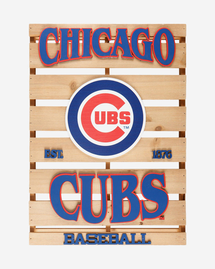 Chicago Cubs Wood Pallet Sign FOCO - FOCO.com