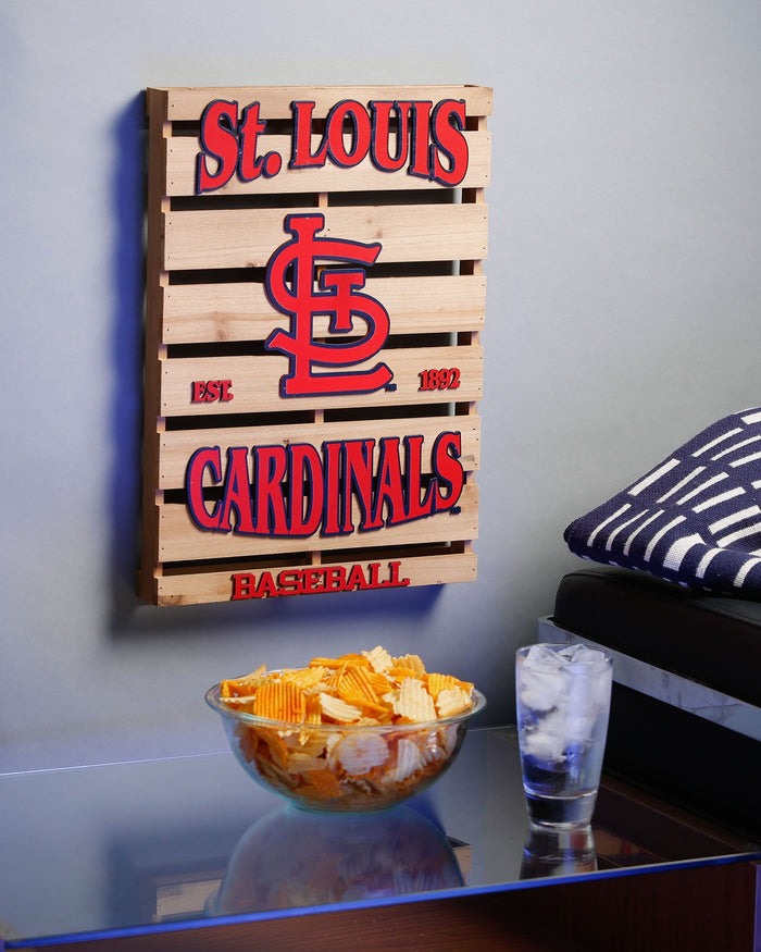 St Louis Cardinals Wood Pallet Sign FOCO - FOCO.com