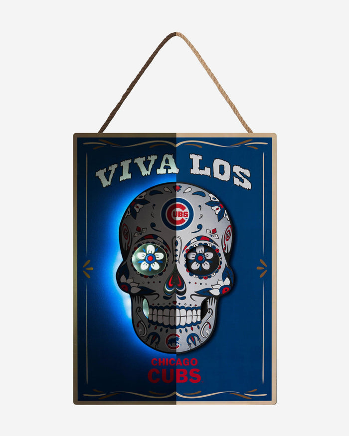 Chicago Cubs Day Of The Dead LED Sign FOCO - FOCO.com