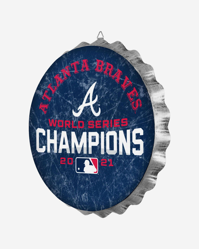 Atlanta Braves 2021 World Series Champions Metal Distressed Bottle Cap Wall Sign FOCO - FOCO.com