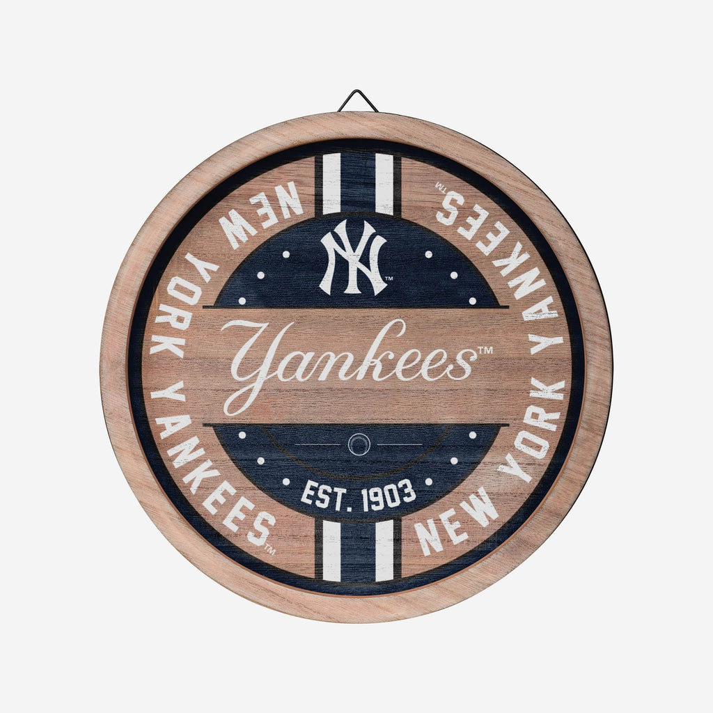 New York Yankees Wooden Barrel Sign FOCO - FOCO.com