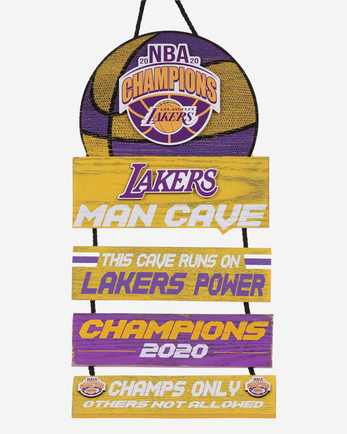 Los Angeles Lakers 2020 NBA Champions Mancave Sign FOCO - FOCO.com