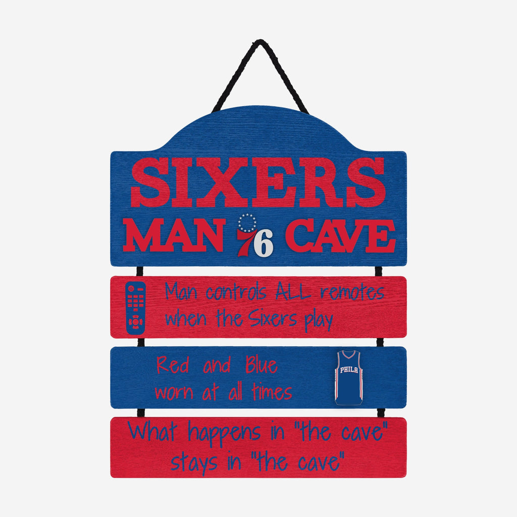 Philadelphia 76ers Mancave Sign FOCO - FOCO.com