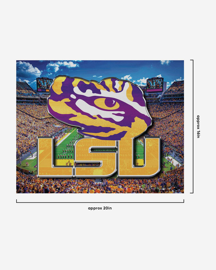 LSU Tigers Canvas Wall Sign FOCO - FOCO.com