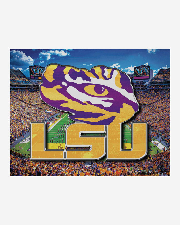 LSU Tigers Canvas Wall Sign FOCO - FOCO.com