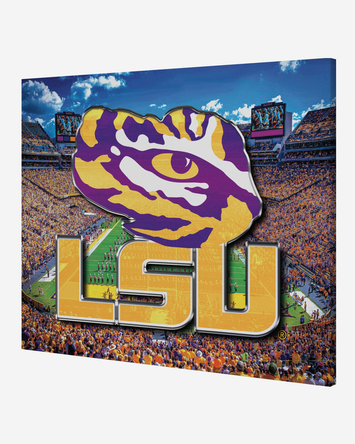 LSU Tigers Canvas Wall Sign FOCO - FOCO.com