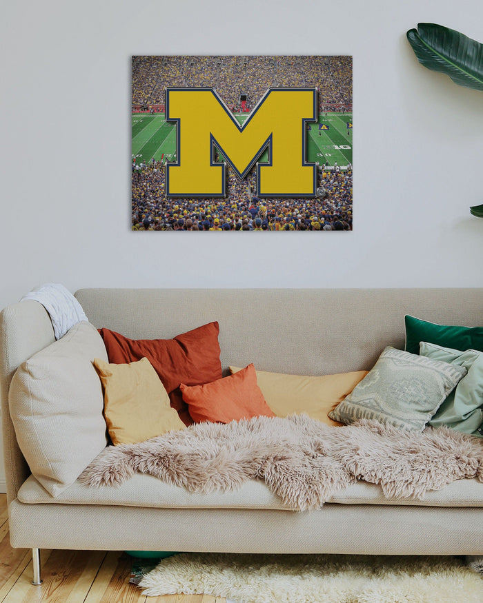 Michigan Wolverines Canvas Wall Sign FOCO - FOCO.com